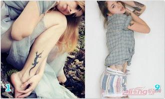 女明星脚纹身图片大全